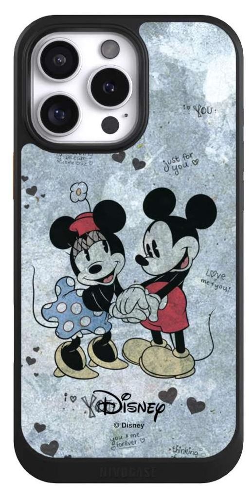 NIVOCASE Hülle für Apple iPhone 16 Pro Max Handyhülle NIVOcore Case Schwarz Disney Vintage