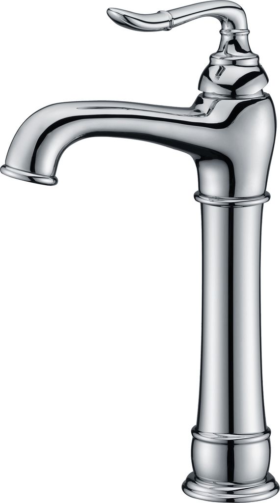 PaulGurkes Nostalgie Armatur Chrom Lang für Aufsatzwaschbecken