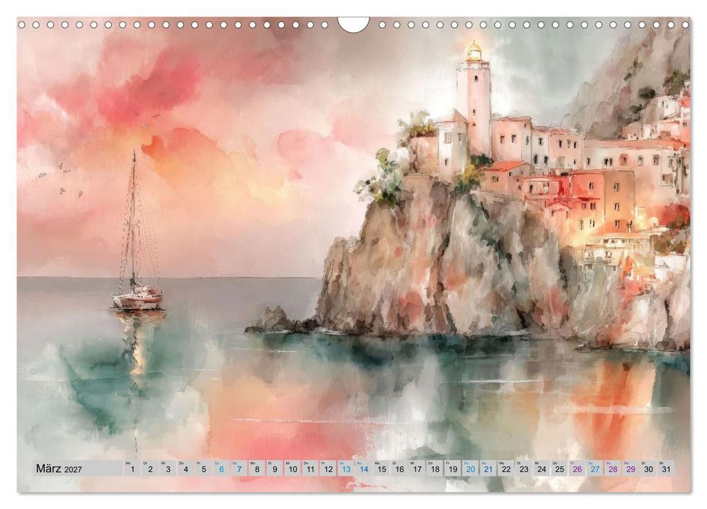 Segelträume und Leuchtturmlichter (Wandkalender 2027 DIN A3 quer), CALVENDO Monatskalender