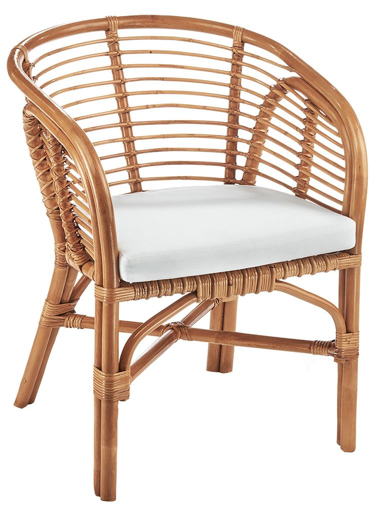 Kobolo CUMBA Sessel Rattan - natur braun - mit Armlehnen Stühle Esszimmerstuhl Sesselstuhl Esstühle Küchenstühle Armlehnenstuhl Rattanstuhl Kor...