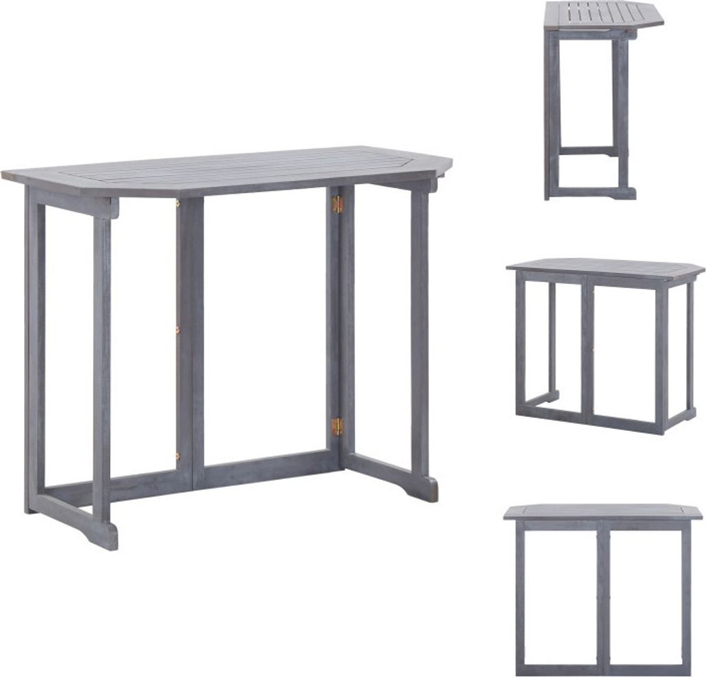 vidaXL Klappbarer Balkontisch 90 x 50 x 74 cm Massivholz Akazie - Gartentische