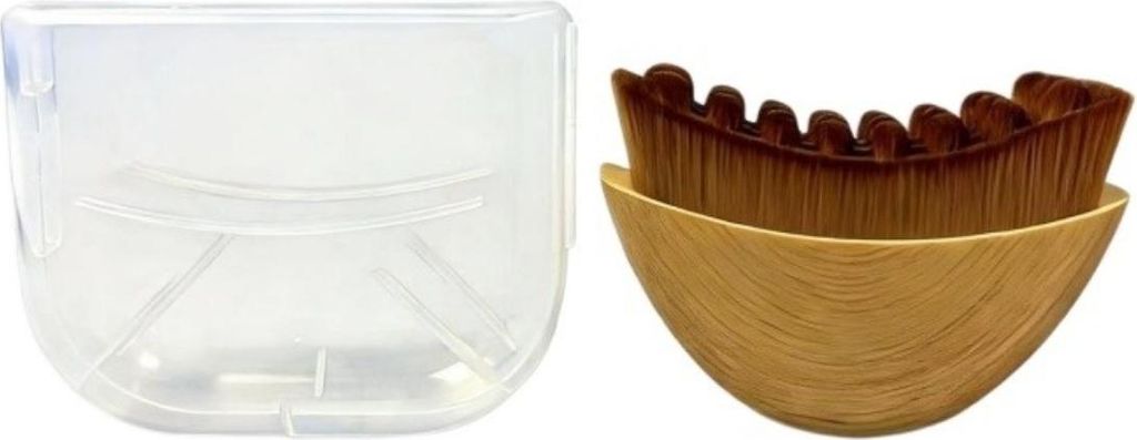 INF Lymphdrainage Gesichts-Bürste mit Hülle 2-teilig Nylon 8.8cm Gold