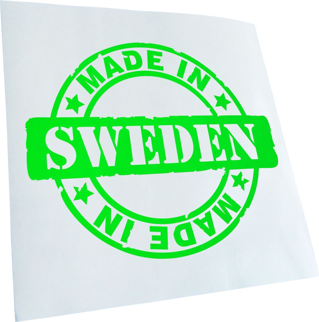 Kiwistar - Autoaufkleber - Sweden Heckscheibenaufkleber - Aufkleber für Auto Kfz Fahrrad, LKW, Truck Mofa