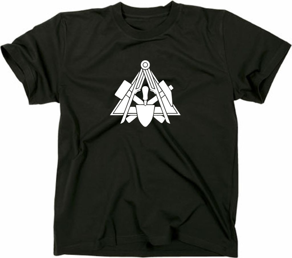 Styletex23 T-Shirt Maurer Handwerk Zunft Logo, schwarz, XL