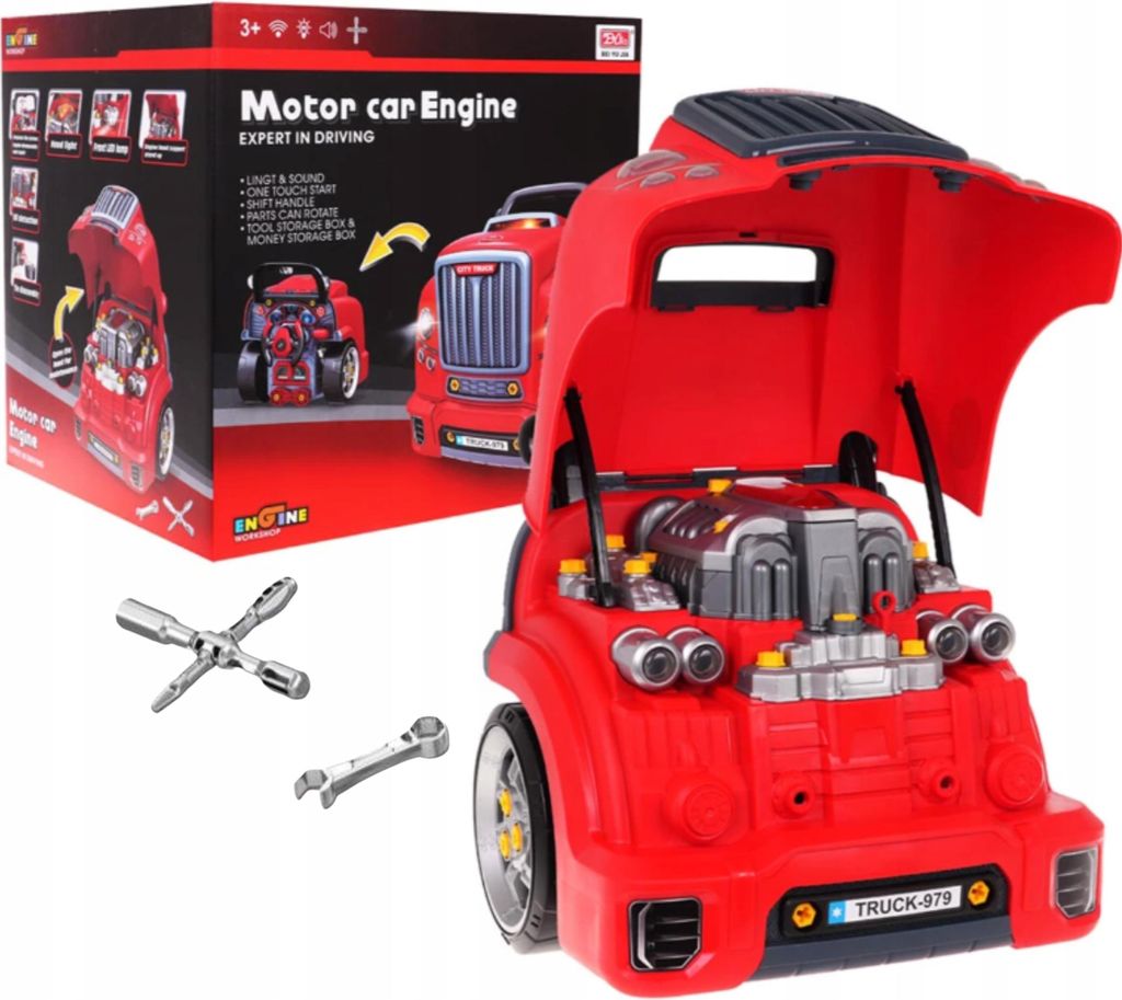 Lolex | Interaktives Fahrzeug - Mechaniker Set 59 Teile - Produktbild 
