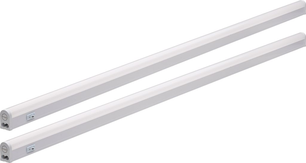 2er Set Oktaplex Unterbauleuchte Küche 114 cm Unterschrankleuchte neutralweiß 4000K 18W mit Schalter