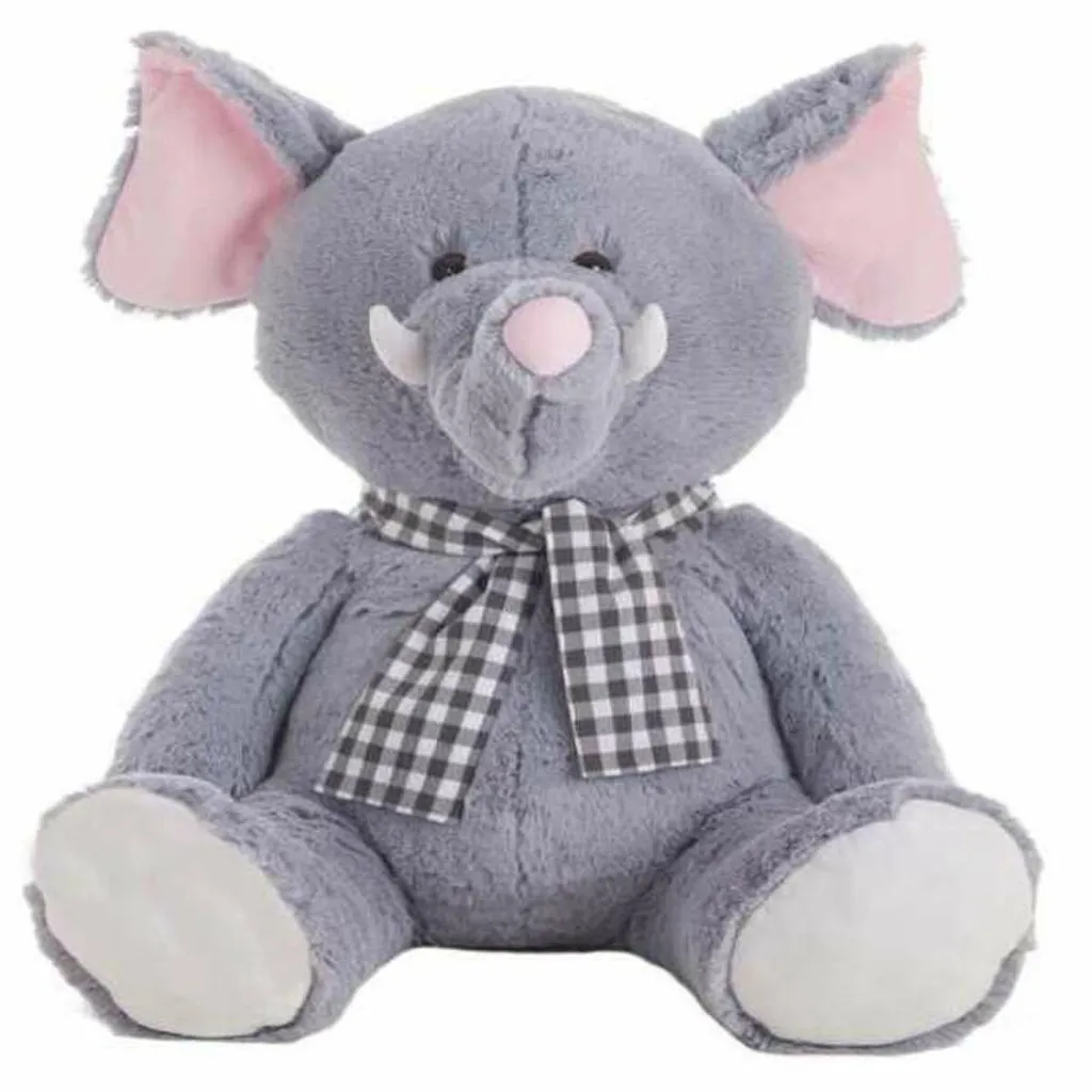 Éléphant en peluche Party 75 cm - Peluche géante anti-acariens et sécurisée