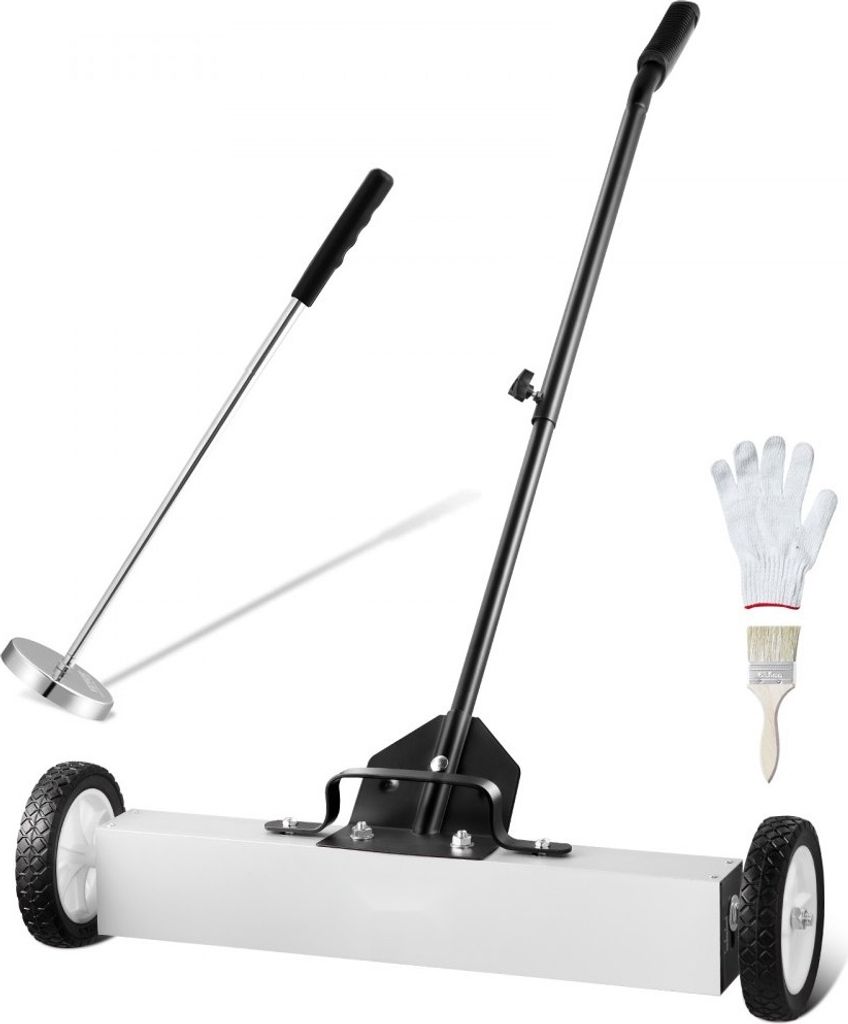 Magnetkehrmaschine - Teleskop-Magnetbesen - Teppichkehrmaschine - 61 cm rollbar - für effiziente Reinigung von Teppichen