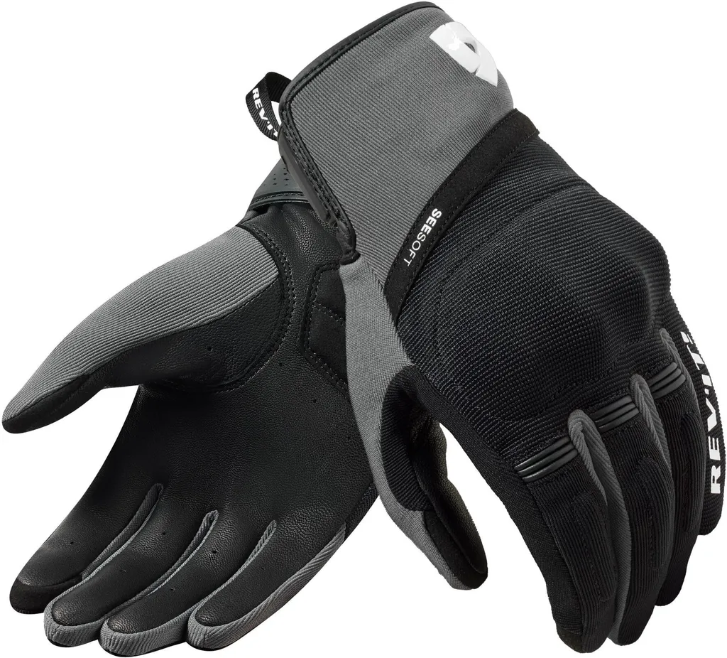 Gants de Moto Été Revit Mosca 2 Noir/Gris - Équipement Route Taille M