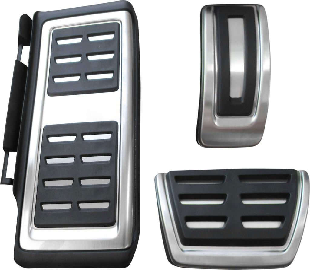 Sport Pedale + Fußstütze (Automatik) in Schwarz / Silber für Audi A3 8V Q2 GA TT 8S