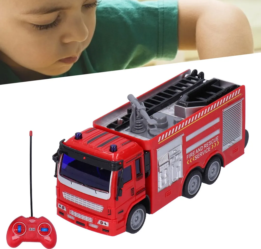 Camion de pompier avec effets sonores et télécommande sans fil 1:30 - 4