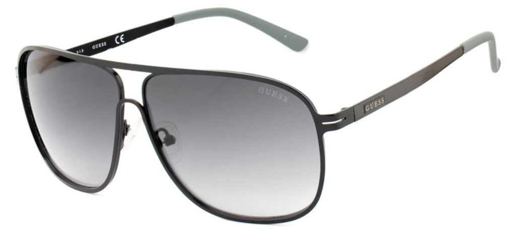 Guess Herren Sonnenbrille GF5025S02B mit Metallrahmen Schwarz Grau 61/10/135 mm