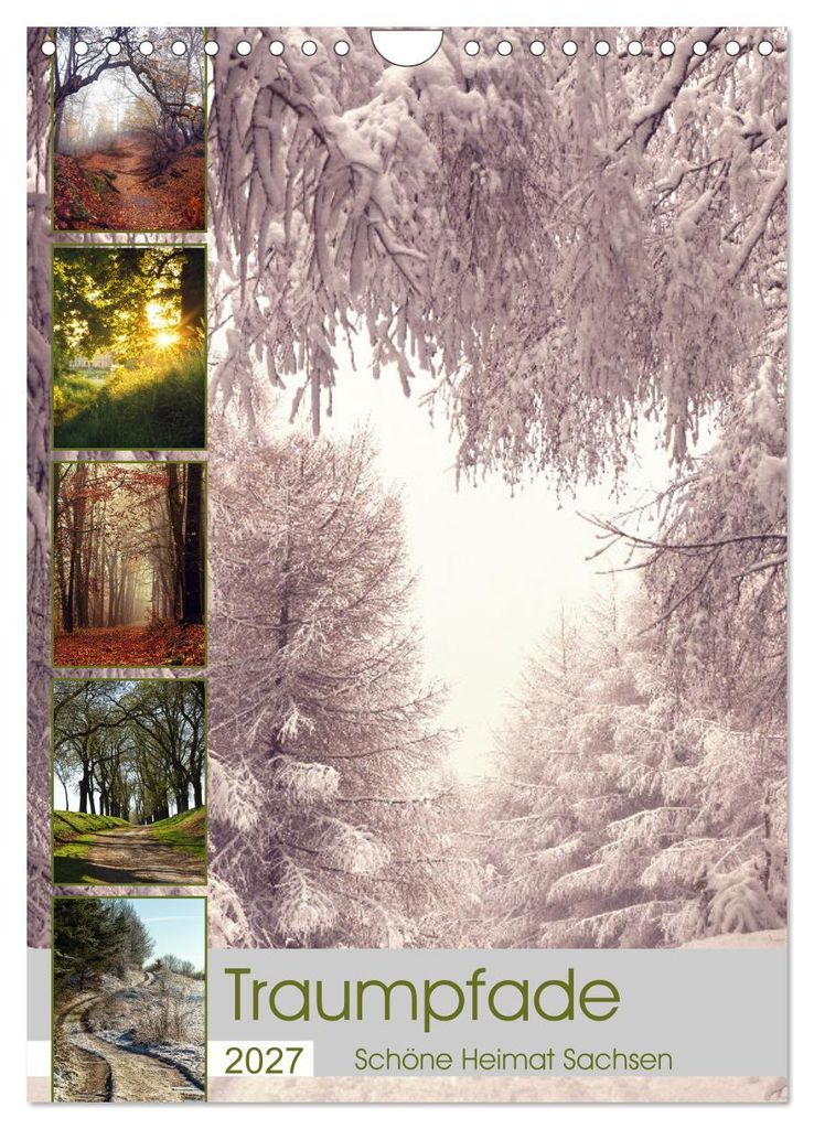 Traumpfade - Schöne Heimat Sachsen (Wandkalender 2027 DIN A4 hoch), CALVENDO Monatskalender