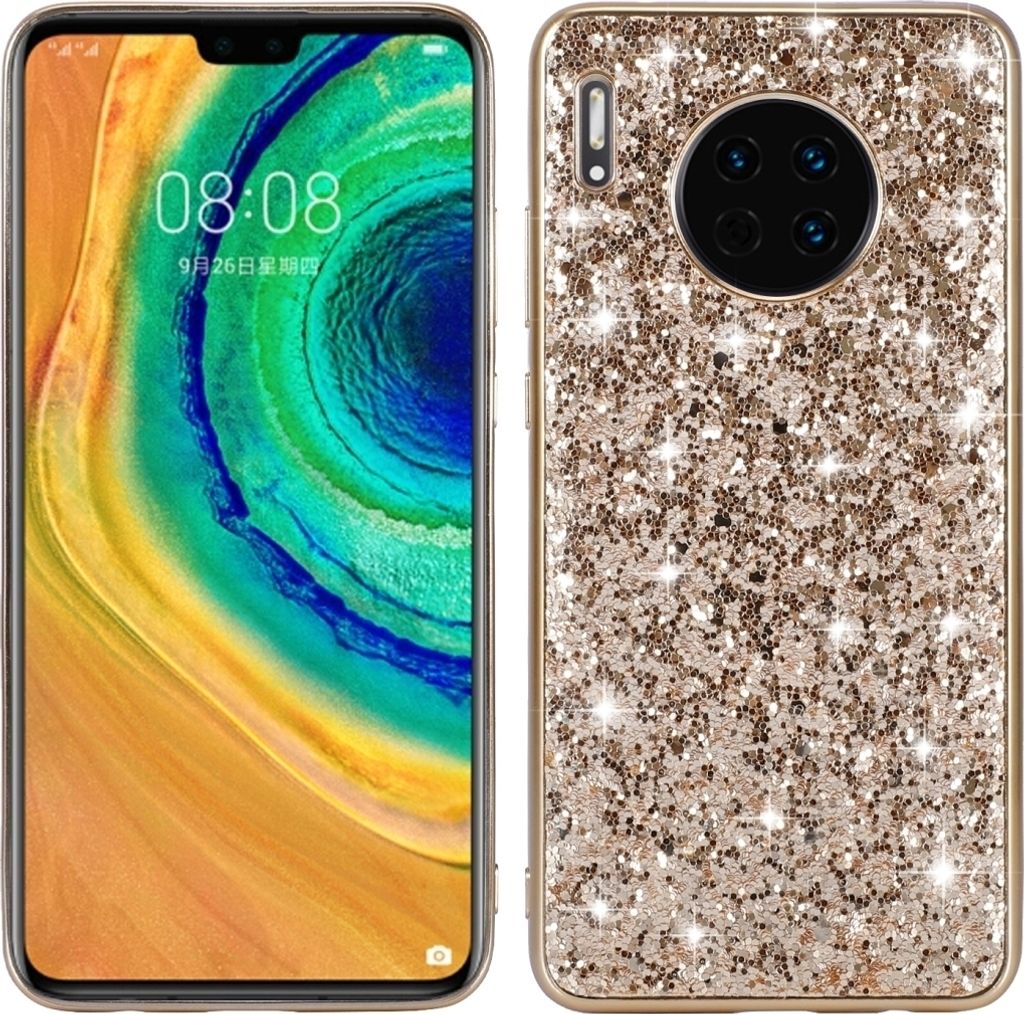 Mobigear Glitter Huawei Mate 30 Hülle Hardcase Backcover - Gold