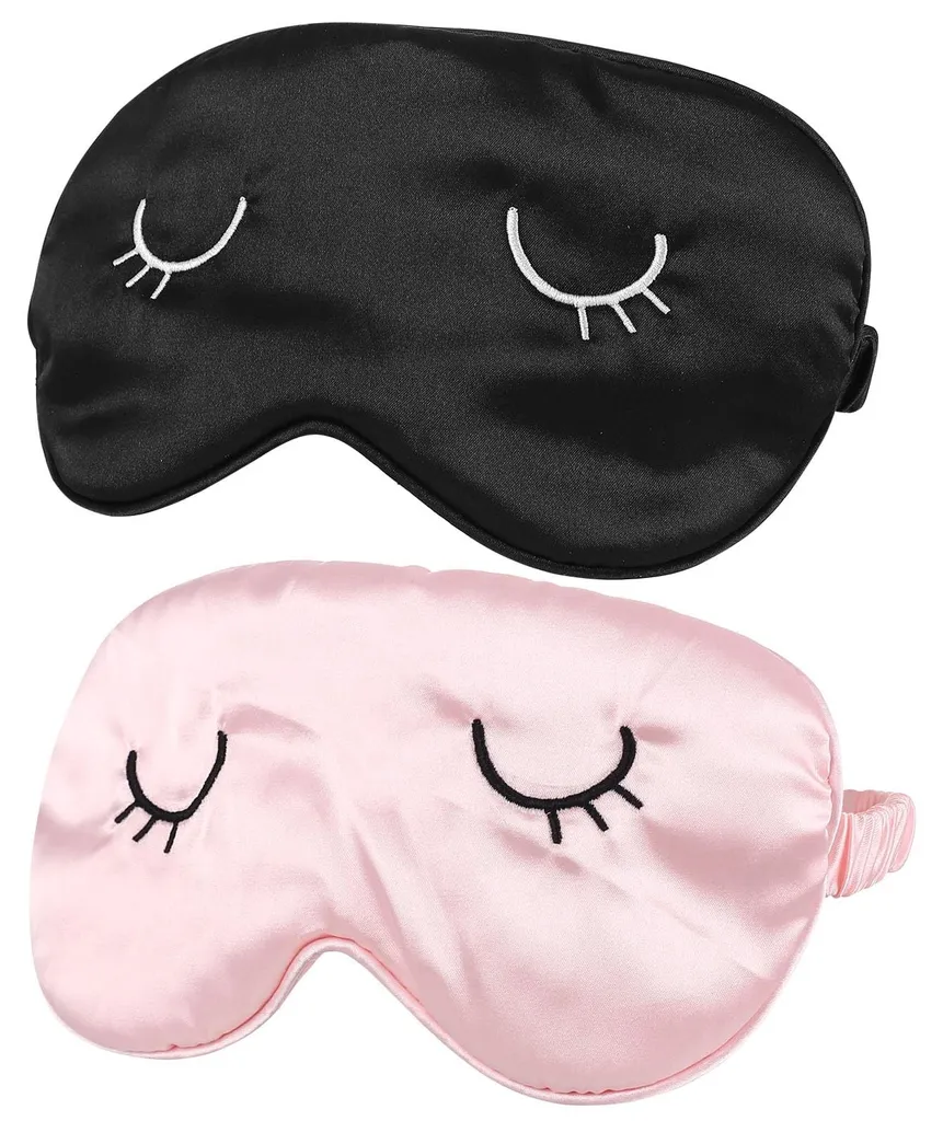 Masque Sommeil Doux et Souple pour Dormeur Latéral - Pack de 2 Ajustables