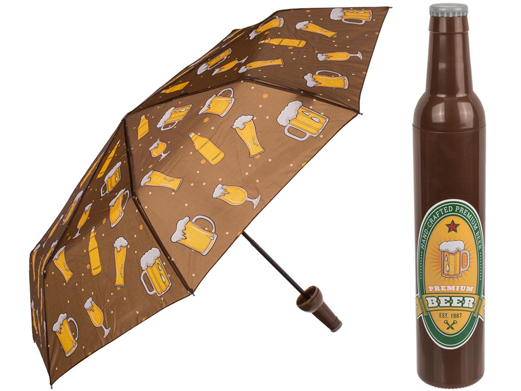 Parapluie en forme de bouteille de bière Image du produit 