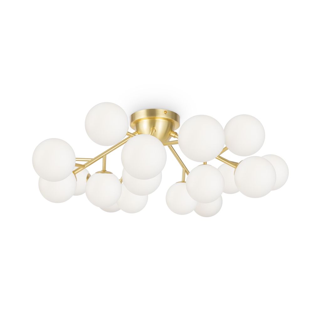 Maytoni Moderne Deckenleuchte Dallas 20xG9 excl. in Gold aus Metall 28 W für Küche, Schlafzimmer, Wohnzimmer, Esszimmer, Lobby