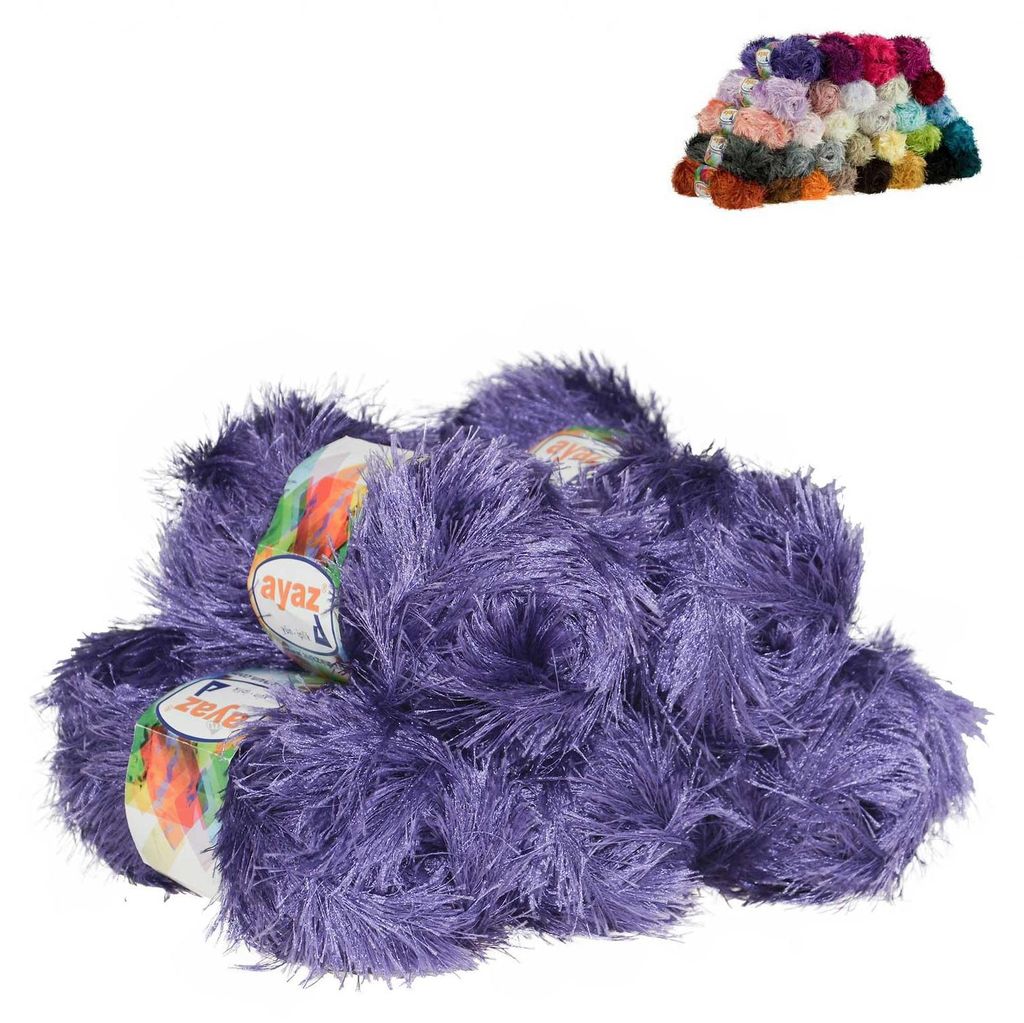 5 x 100g Strickgarn Yumos lila