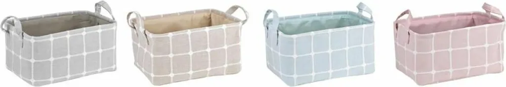 Rangement efficace : set de 4 boîtes DKD Home Decor polyester 35x25x18cm