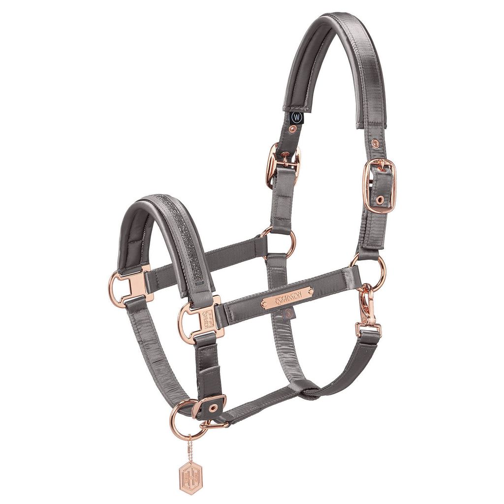 Eskadron HERITAGE Halfter mit Doppelschnalle " SATIN JEWEL " Größe - Warmblut Farbe - basaltgrey