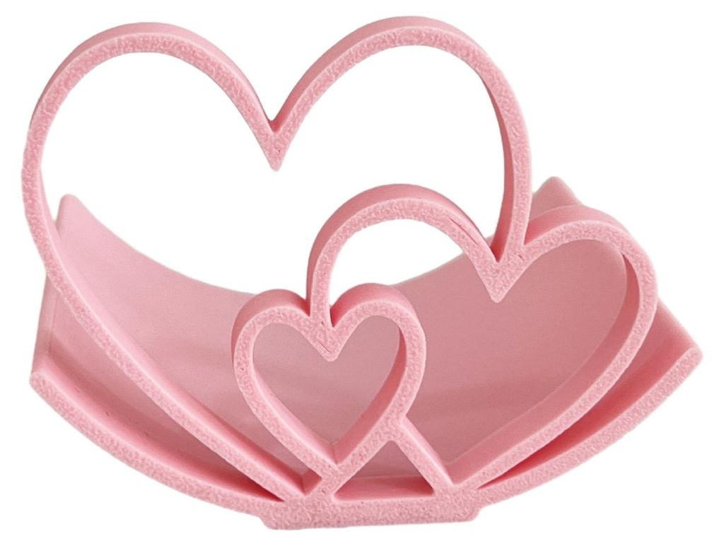 Herzförmiger Toilettenpapierhalter, 3D-gedruckt, freistehend, niedlicher Herz-Toilettenpapierhalter für Badezimmer, Valentinstagsdekoration