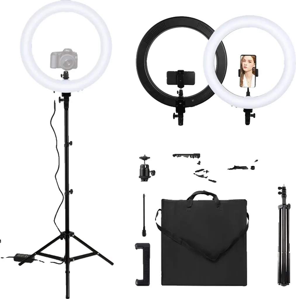 Lampe annulaire 19 pouces pour maquillage et streaming haute définition