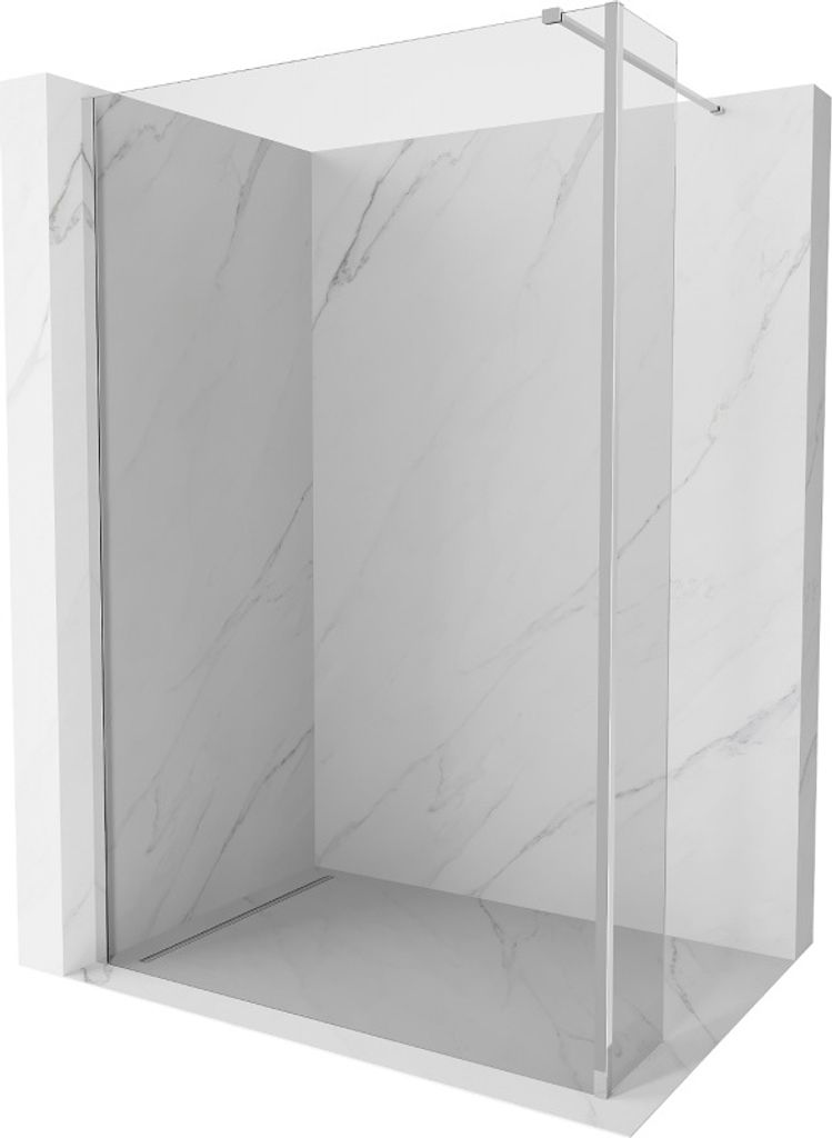 Mexen Kioto Duschwand Walk-in 90 x 30 cm, transparent, chrom - 800-090-212-01-00-030