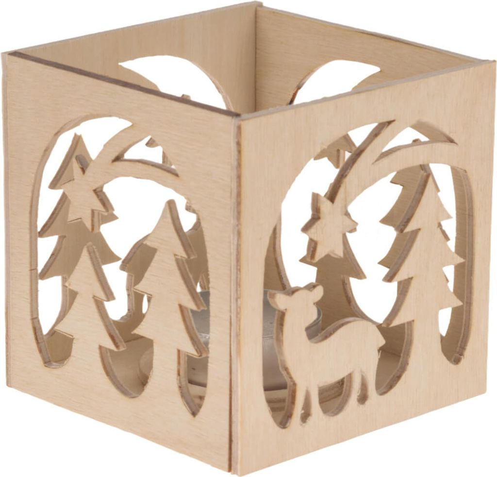 Weihnachtlich Windlicht Laubsägevorlage