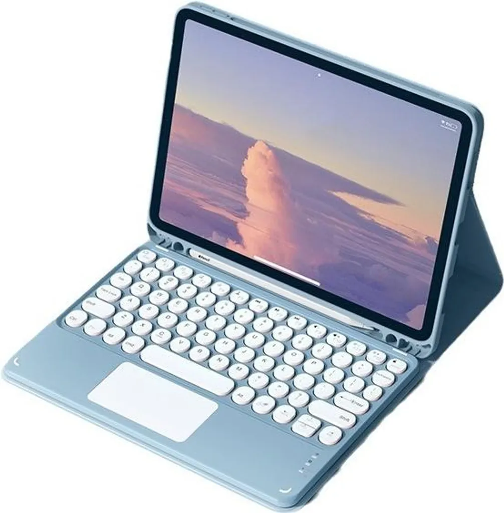 Étui INF avec clavier Bluetooth détachable pour Samsung Galaxy Tab S9 Bleu