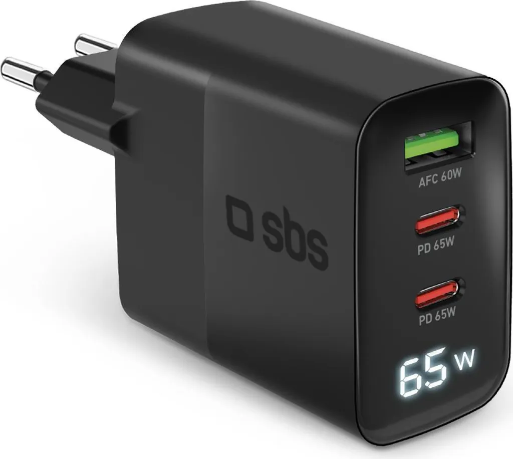 Chargeur de Voyage 65W SBS : Alimentation Rapide pour Laptop et Mobile