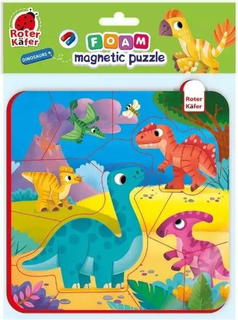 Lernspiel „Dinosaurier“ – magnetisches Schaumstoff-Puzzle von Roter Kafer