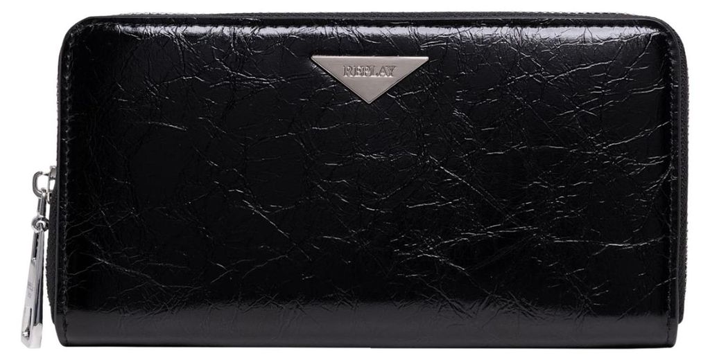 REPLAY Geldbörse Zip Around Wallet Black schwarz