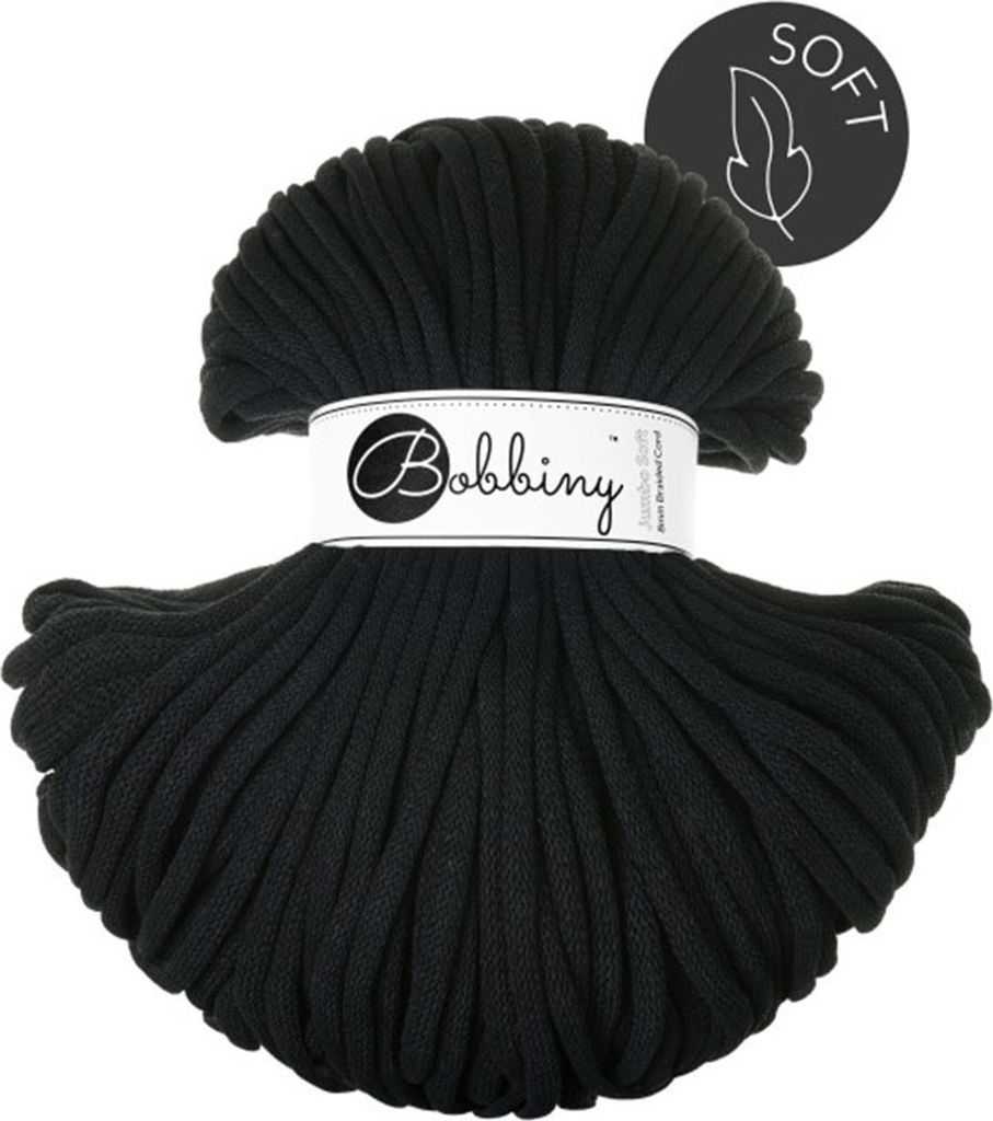 Bobbiny Jumbo 8 mm 100 m Black Schnur