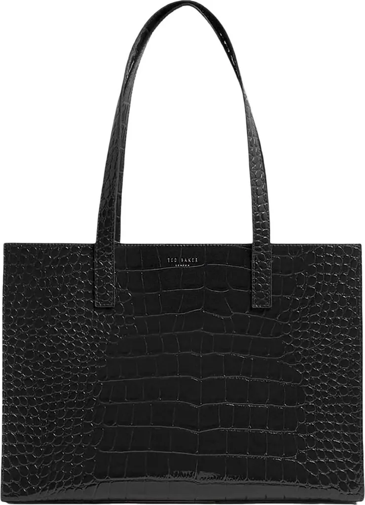 Ted Baker Welona Black: Borsa Shopper Effetto Cocco Glamour