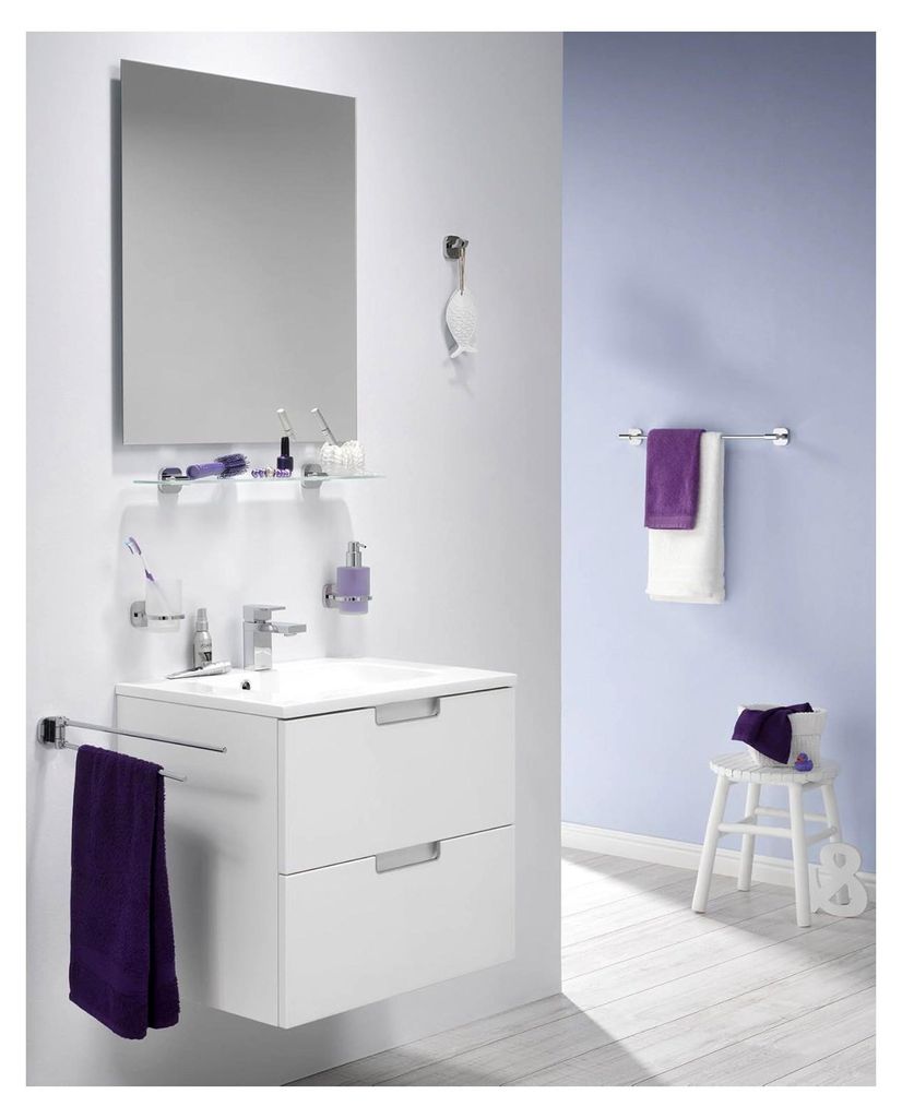 Ramos Doppel-Haken aus Edelstahl in Chrom mit modernem Softcube-Design