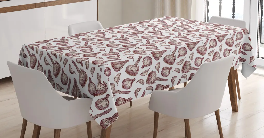Tovaglia ABAKUHAUS Vintage Aglio 140x240 cm - Grigio Rosa per Cucina