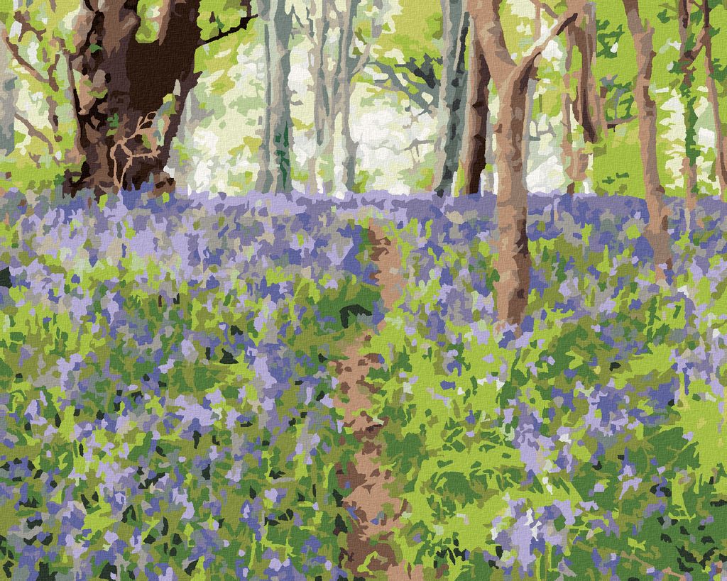 Zuty - Malen nach Zahlen - BLUMEN UND BÄUME, IRLAND (TED DAVIS), 40x50 cm, ohne Keilrahmen