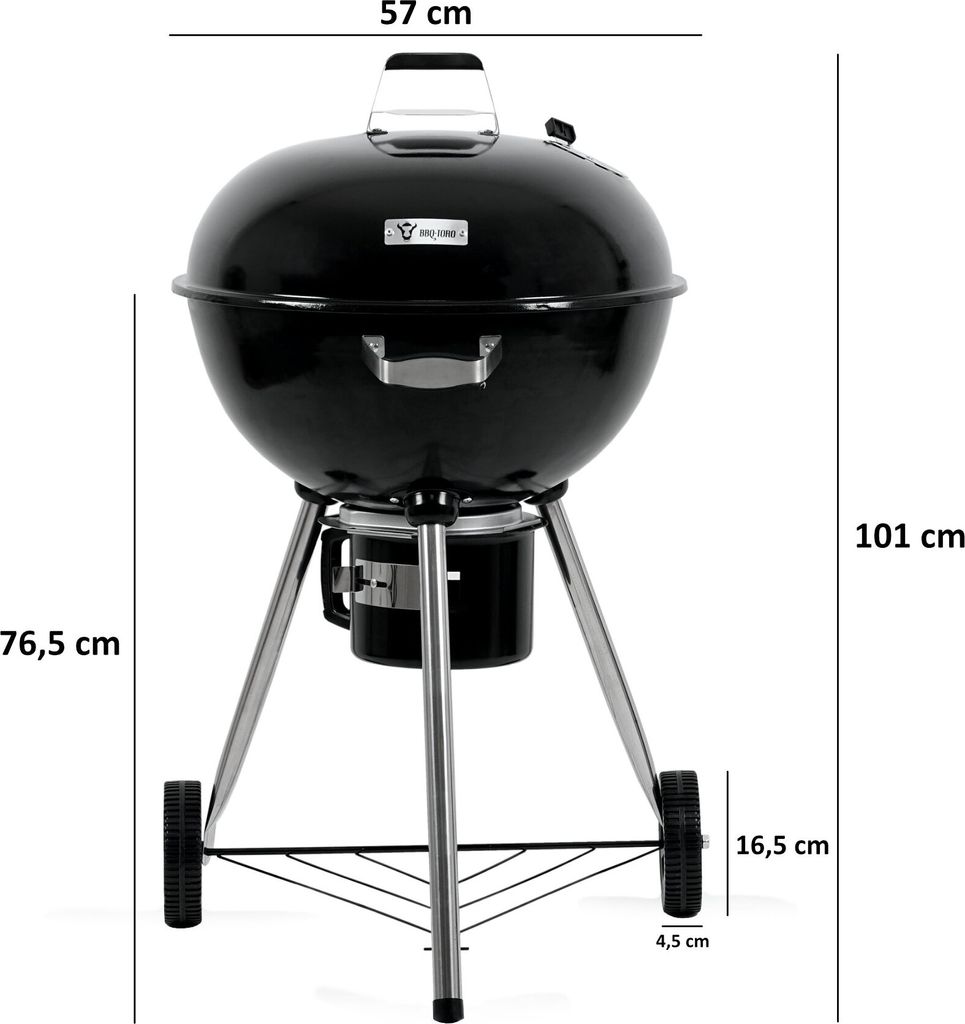 BBQ-Toro Kugelgrill Ø 57 cm | Grillfläche Ø 53,5 cm | BBQ Produktbild 4