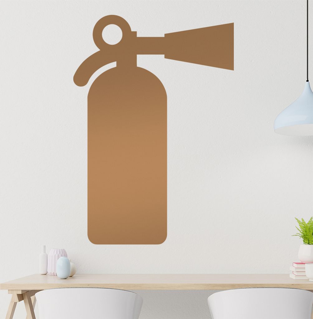 Feuerlöscher Wandtattoo in 6 Größen - Wandaufkleber Wall Sticker - Dekoration, Küche, Wohnzimmer, Schlafzimmer, Badezimmer