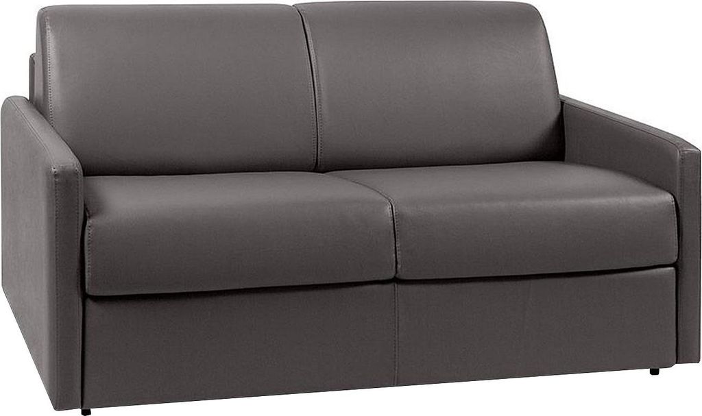2-Sitzer-Sofa mit Express-Klappmechanismus aus CALIFE- - Farbe: grau - Liegefläche: 120 cm - 22 cm Matratze mit Formgedächtnis