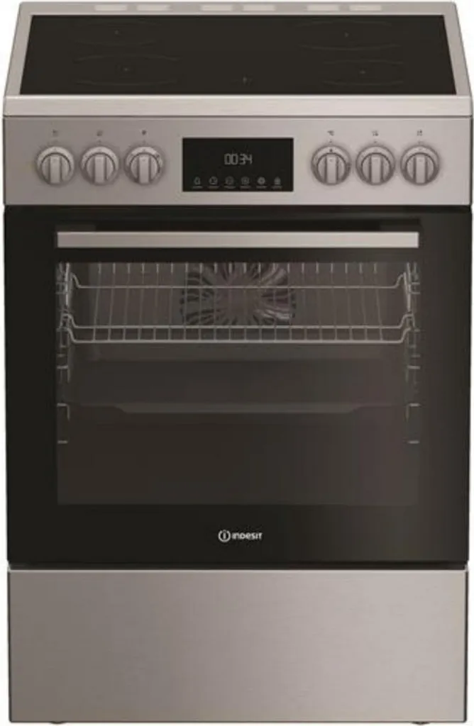 Indesit I6V5LCX Cuisinière Vitrocéramique Inox 60cm avec Four Électrique