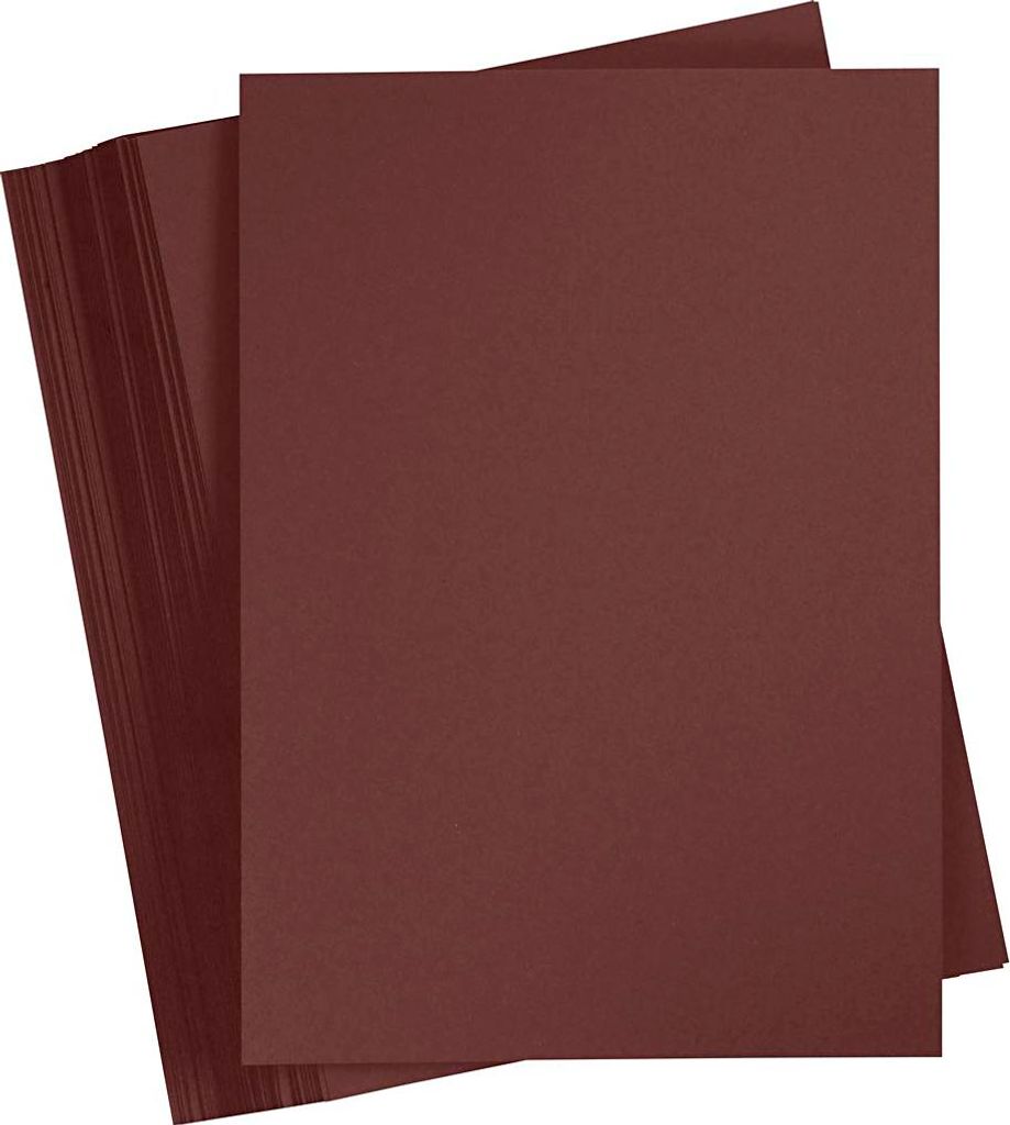 Creativ Company Farbkarton, A4, Blatt 210x297 mm, 180 gr, dunkelbraun, 100 Blatt 1 Karton