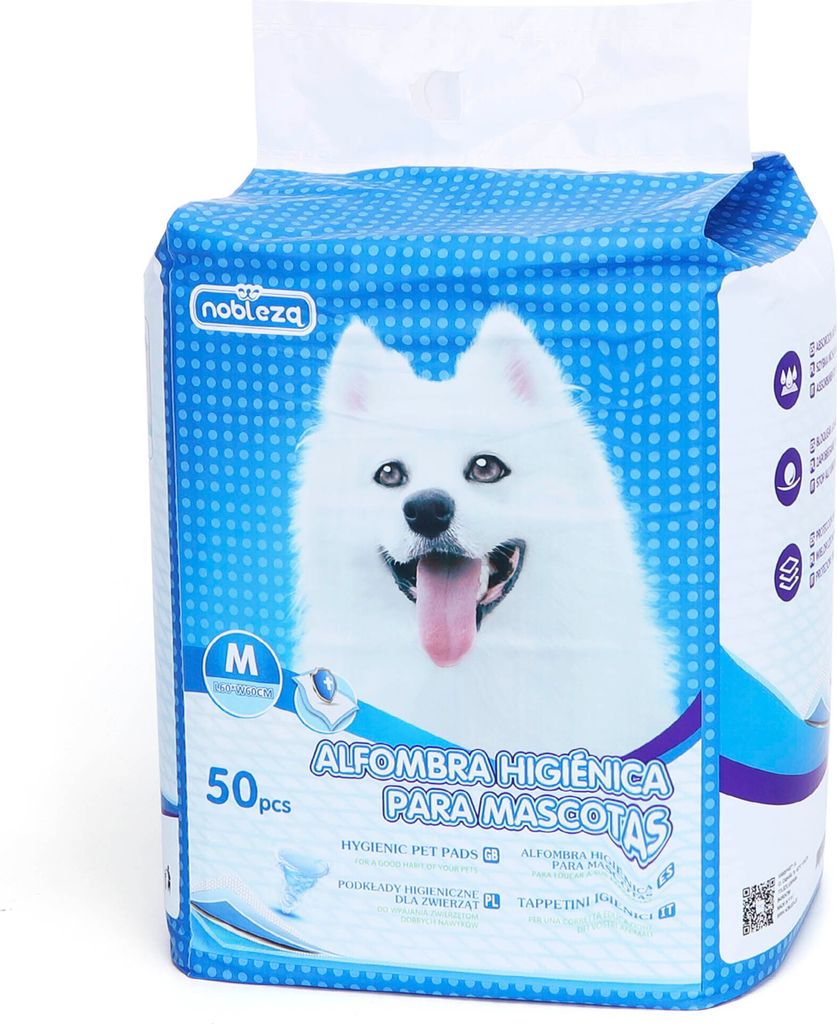 Tappetini assorbenti per cani M, 50 pezzi, 60x60 cm Immagine del prodotto 