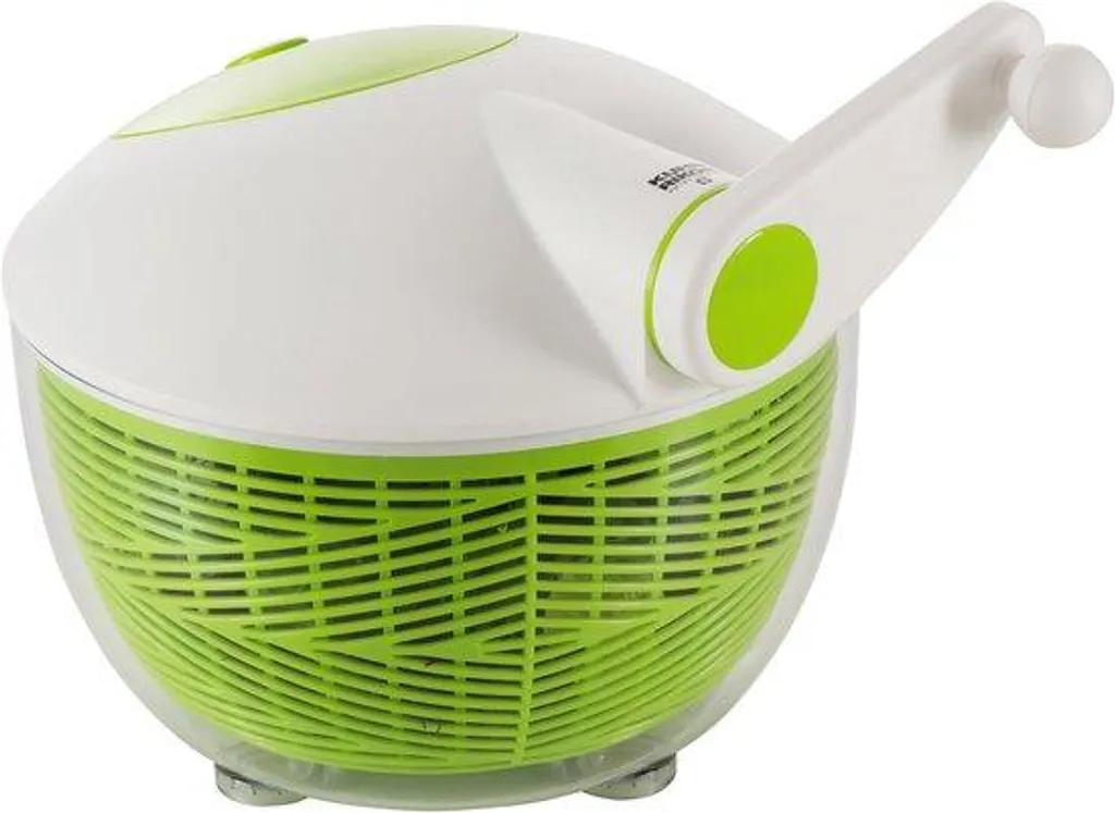 Centrifugeuse avec bouton stop - Essoreuse salade 26 cm blanc vert