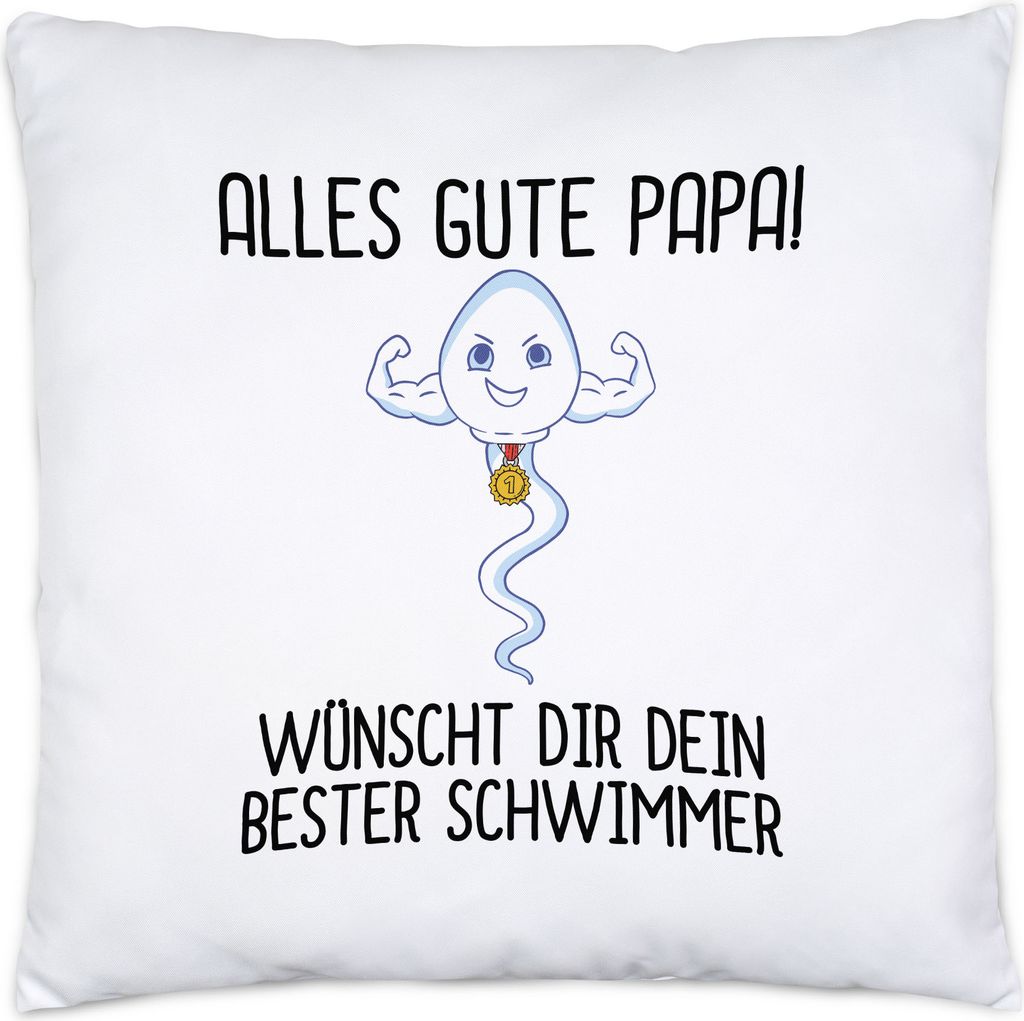 Alles Gute Papa Wünscht Dir Dein Bester Schwimmer Kissen Inkl. Füllung Vatertag Lustiges Motiv Sohn Geschenkidee