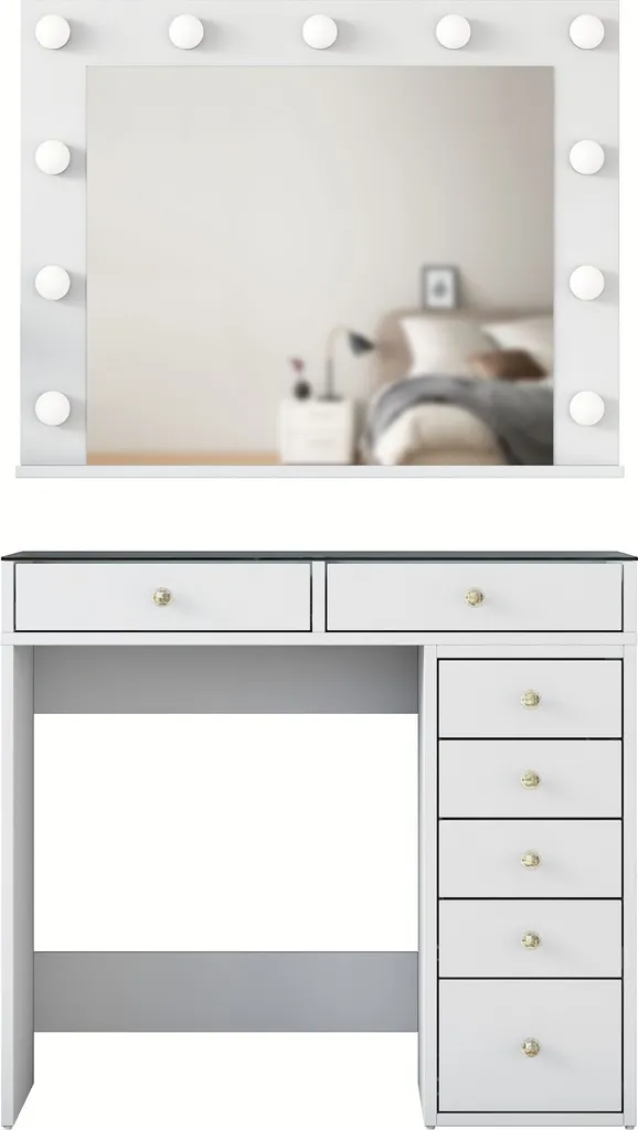 Coiffeuse pour Chambre Blanche Skye Decor - Aménagez votre Dressing - 8