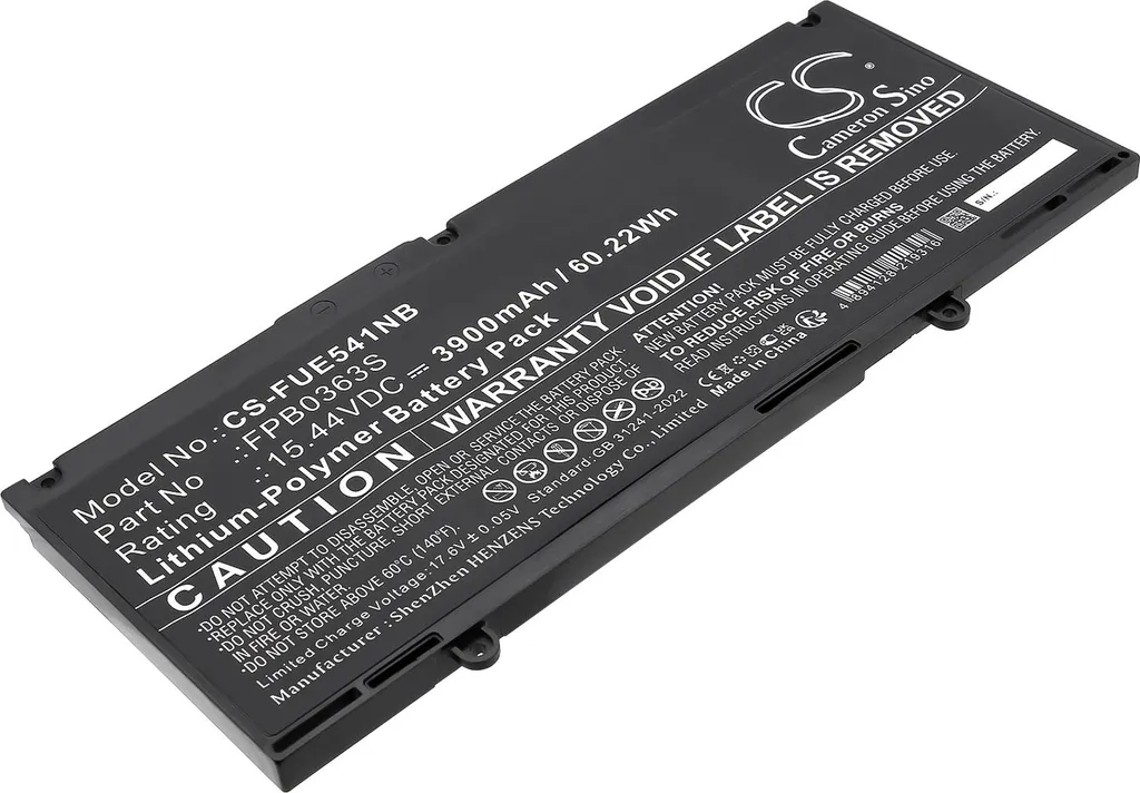 Batterie de Rechange pour LifeBook E5412 Fujitsu - Cellules Li-ion Longue Durée