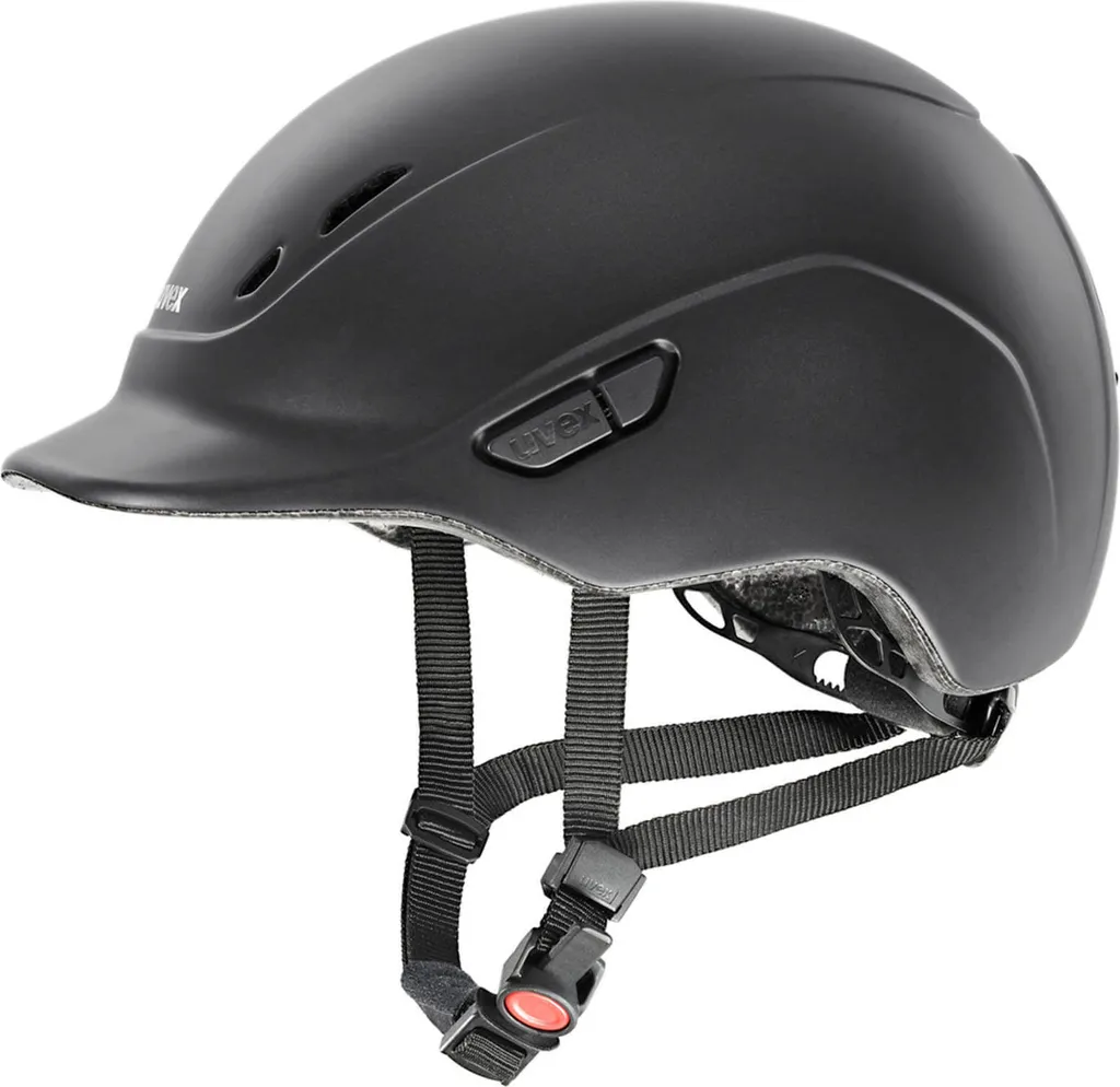 Casque de protection équitation enfant UVEX Kidoxx réglable noir mat