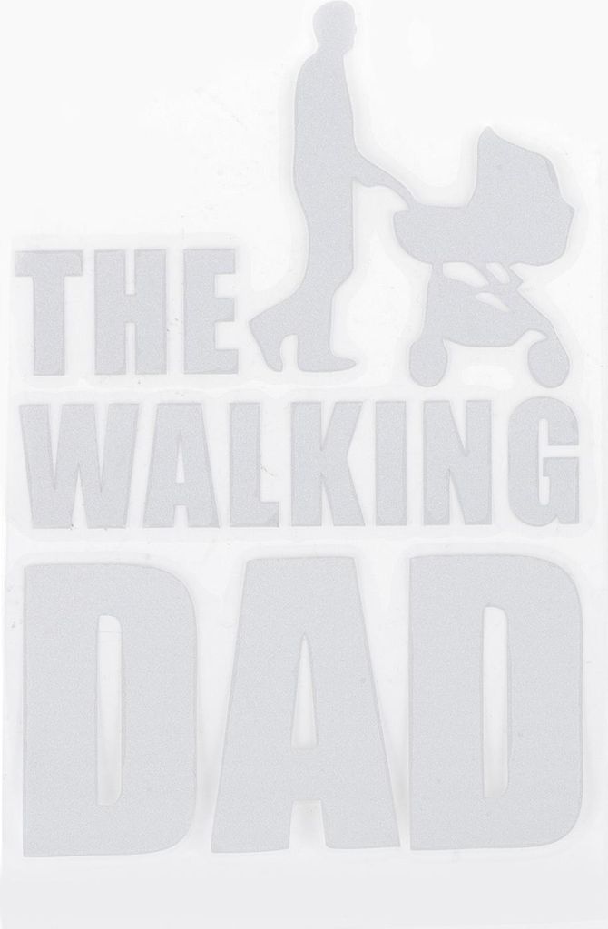Reflektierender Stoßstangenaufkleber Weißes Rechteck mit dem Walking Dad Muster Reflektierender Autoaufkleber Personalisierte Dekoration Fahrzeug...