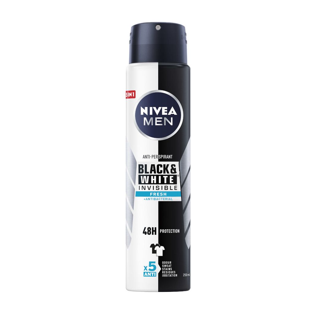 NIVEA Men Black & White Invisible Fresh 48h Antitranspirant 250ml